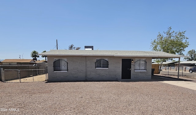 view of front of home