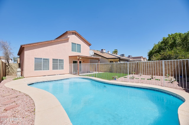 view of pool with a patio area