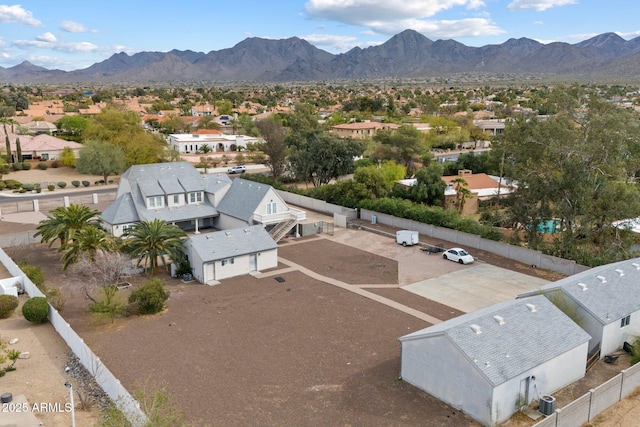 9821 E Larkspur Dr, Scottsdale, AZ 85260 - aerial view of residential area with mountains