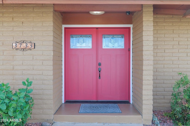 view of doorway to property