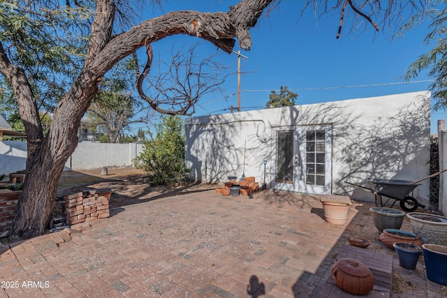 view of patio with french doors