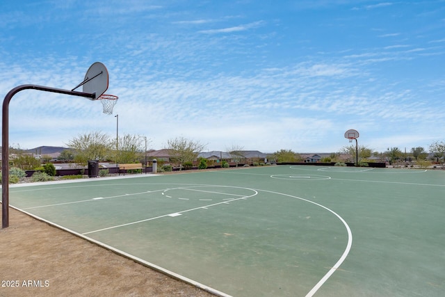 view of basketball court with community basketball court