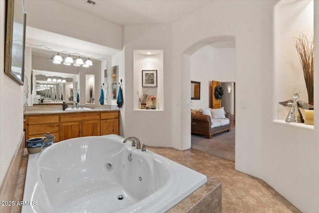 9435 E Hobart Cir, Mesa, AZ 85207 - full bath featuring ensuite bathroom, a whirlpool tub, and vanity