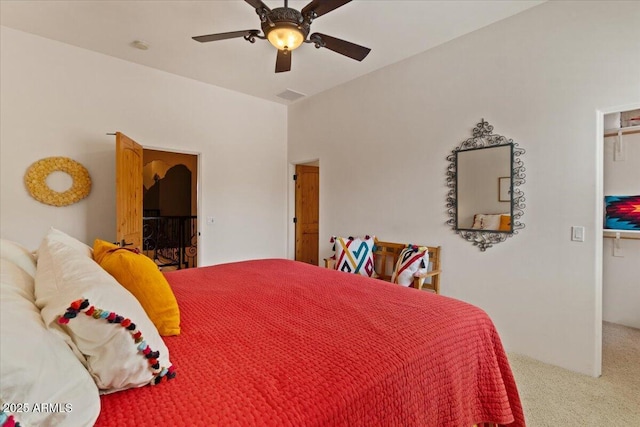 9435 E Hobart Cir, Mesa, AZ 85207 - bedroom featuring carpet floors and a ceiling fan