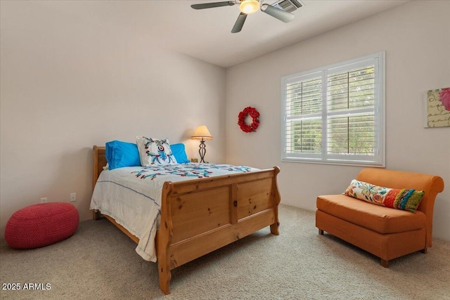 9435 E Hobart Cir, Mesa, AZ 85207 - carpeted bedroom featuring a ceiling fan