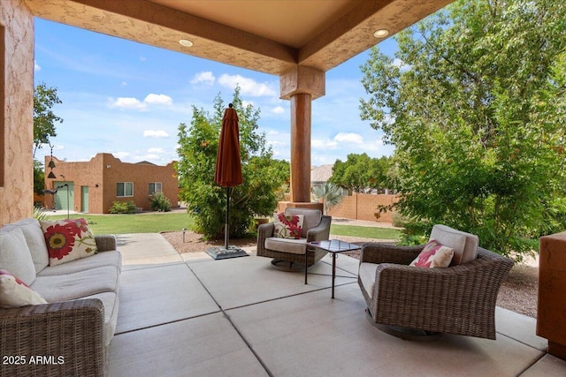 9435 E Hobart Cir, Mesa, AZ 85207 - view of patio / terrace with outdoor lounge area