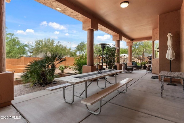 9435 E Hobart Cir, Mesa, AZ 85207 - fenced backyard featuring outdoor dining space and a patio