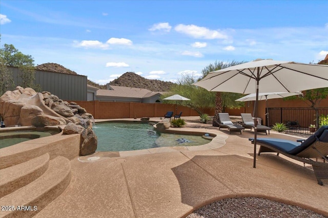 9435 E Hobart Cir, Mesa, AZ 85207 - view of swimming pool with a fenced backyard and a patio area