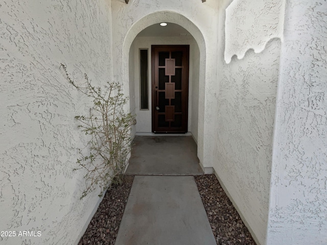 view of doorway to property