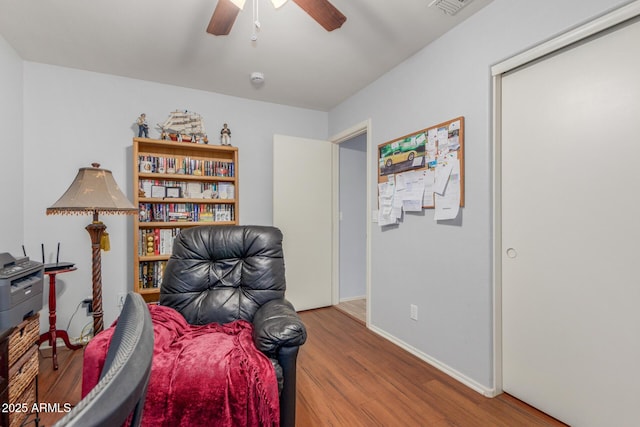 1925 W 12th Ave, Apache Junction, AZ 85120 - home office featuring wood finished floors and ceiling fan