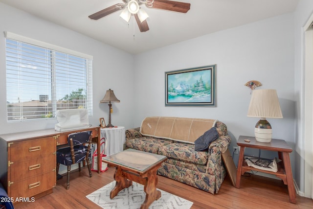 1925 W 12th Ave, Apache Junction, AZ 85120 - office area with a ceiling fan and light wood-type flooring