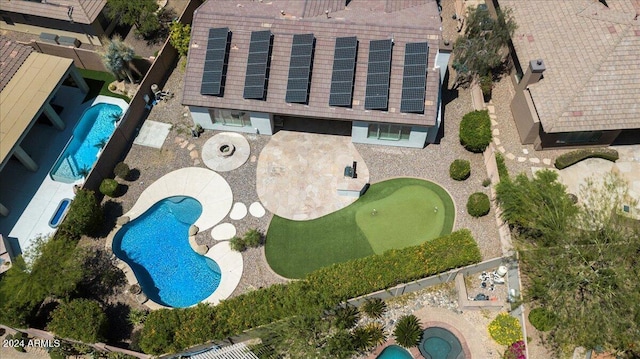 birds eye view of property