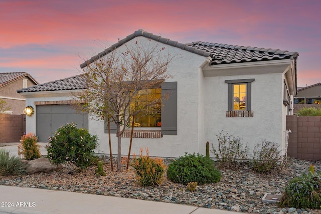 view of front of house featuring a garage