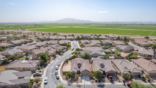 bird's eye view with a mountain view