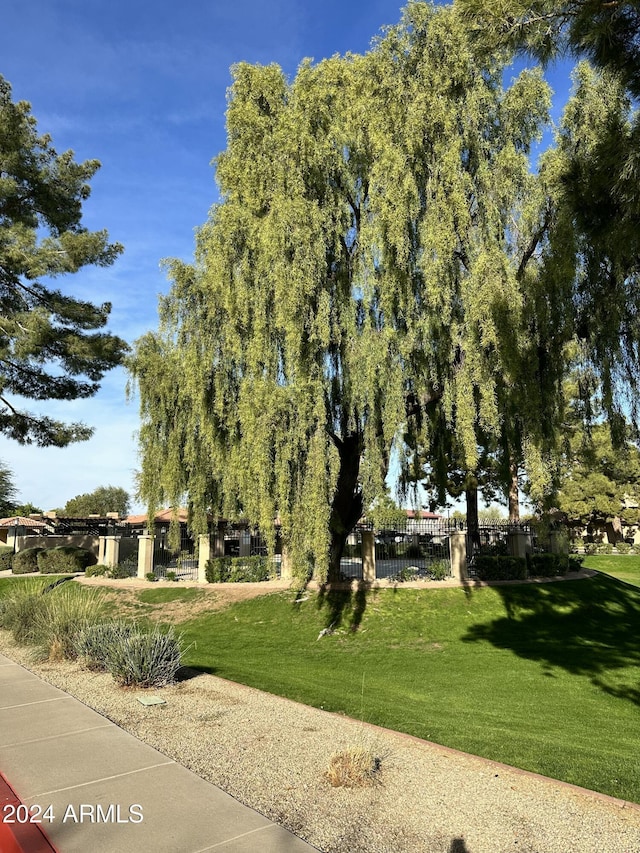 view of home's community featuring a yard