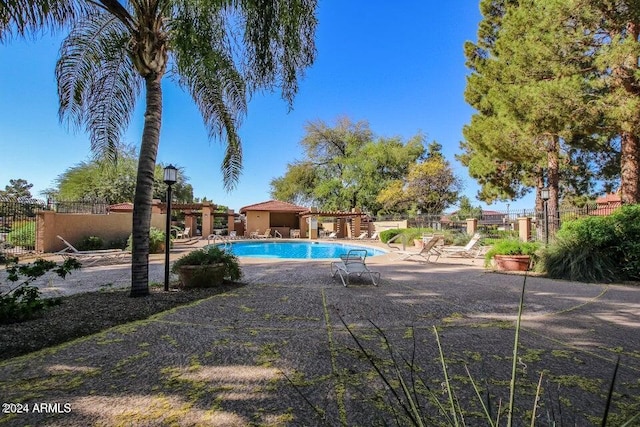 view of pool with a patio