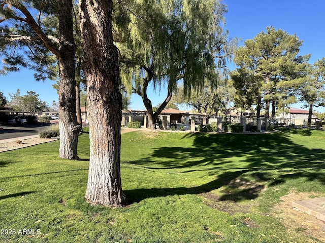 exterior space with a lawn