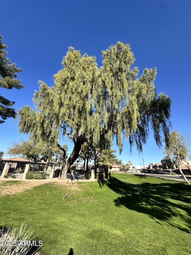 surrounding community featuring a lawn