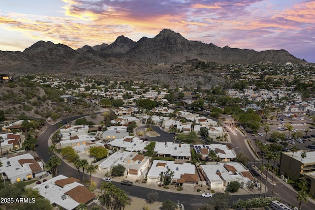 7714 N 17th Pl, Phoenix, AZ 85020 - aerial view with a residential view and a mountain view