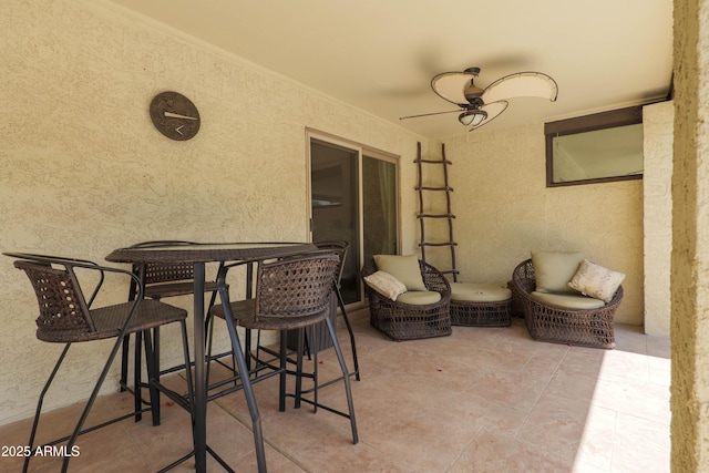 7714 N 17th Pl, Phoenix, AZ 85020 - view of patio / terrace featuring a ceiling fan and outdoor dining area