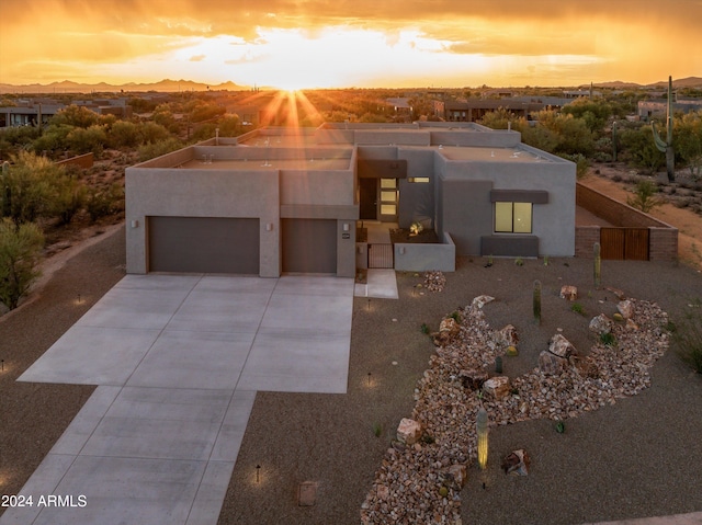 view of front of house featuring a garage