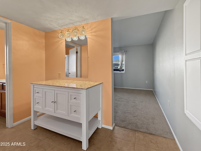 bathroom with tile patterned flooring