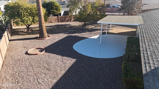 view of yard with a patio