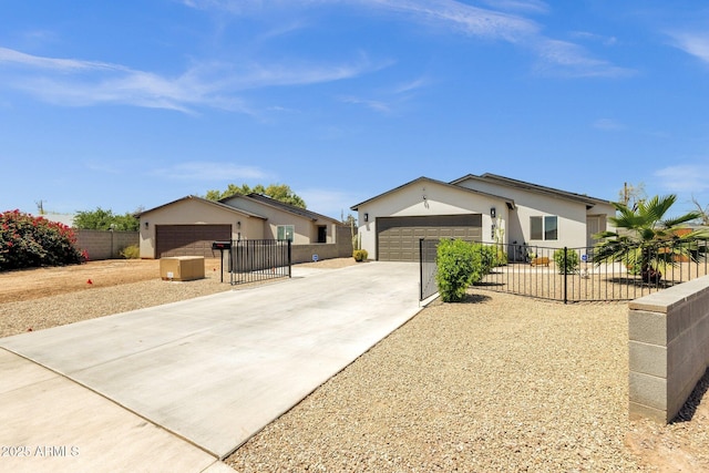 3806 N 23rd Ave, Phoenix, AZ 85015 - ranch-style home with a garage, a fenced front yard, stucco siding, and driveway