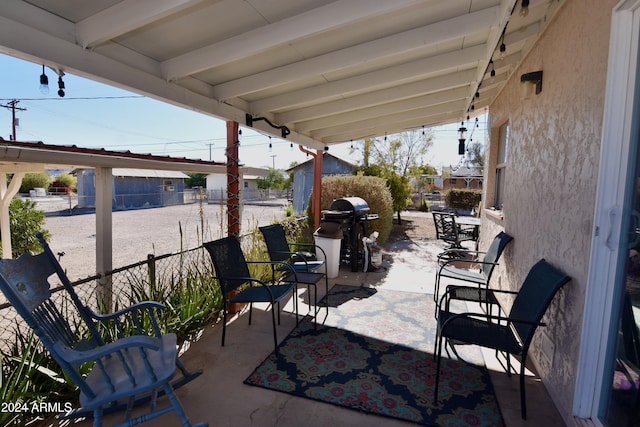 view of patio / terrace featuring area for grilling