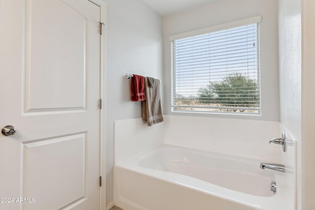 bathroom with a bath