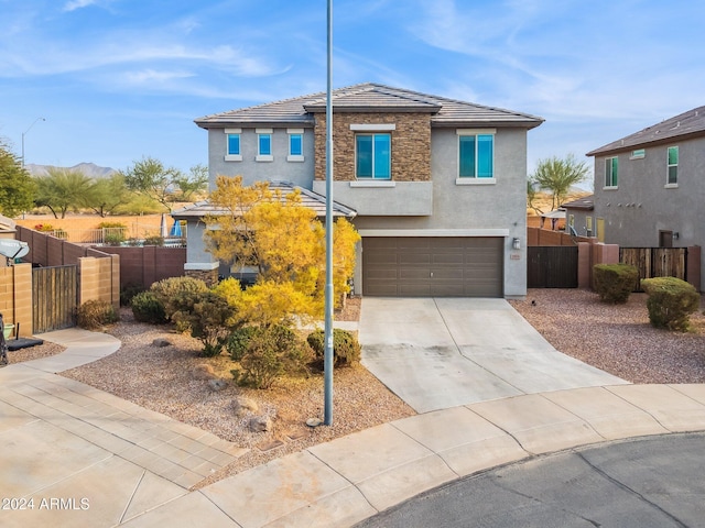 view of front of house featuring a garage