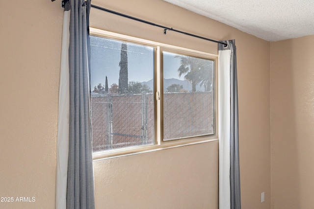 room details featuring a textured ceiling