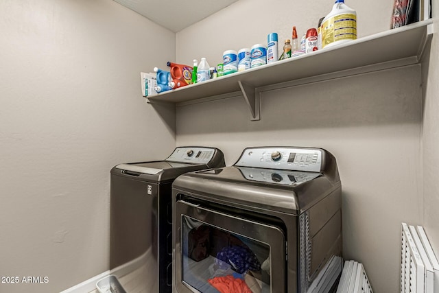1723 N Hillcrest, Mesa, AZ 85201 - laundry area featuring independent washer and dryer and radiator