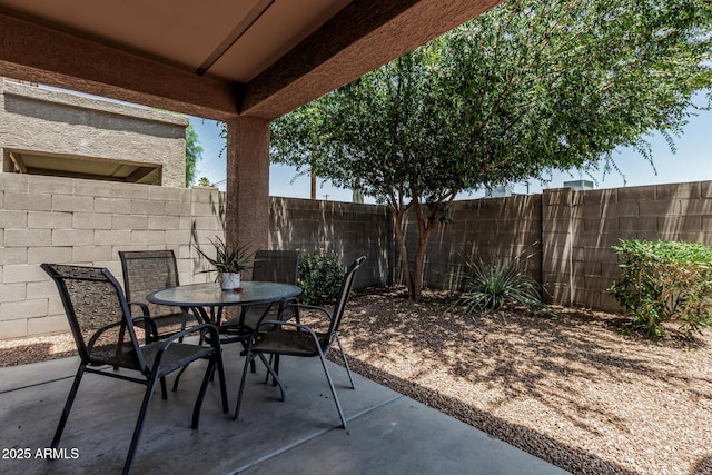 1723 N Hillcrest, Mesa, AZ 85201 - fenced backyard with a patio and outdoor dining space