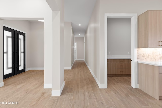 entrance foyer featuring light hardwood / wood-style flooring