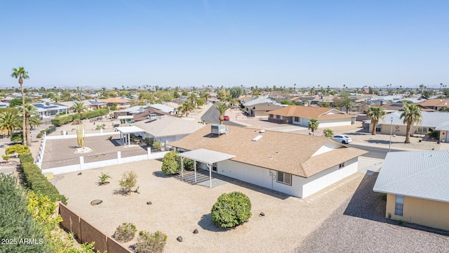 drone / aerial view with a residential view