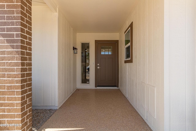 property entrance with visible vents