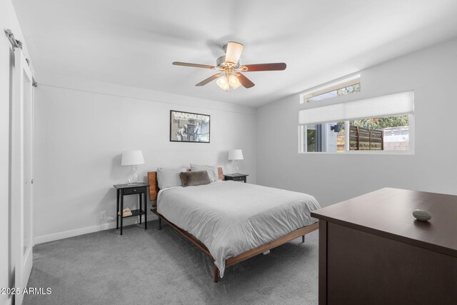 3402 E Sells Dr, Phoenix, AZ 85018 - carpeted bedroom with baseboards and ceiling fan