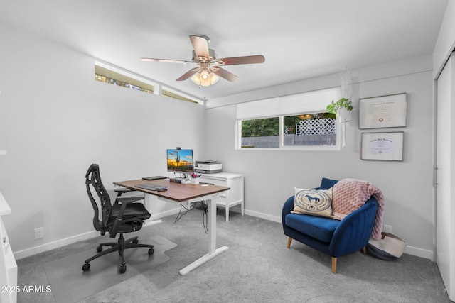 3402 E Sells Dr, Phoenix, AZ 85018 - carpeted office with ceiling fan and baseboards