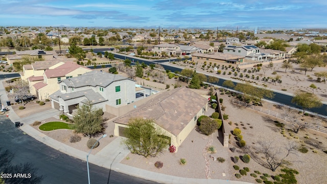 aerial view featuring a residential view