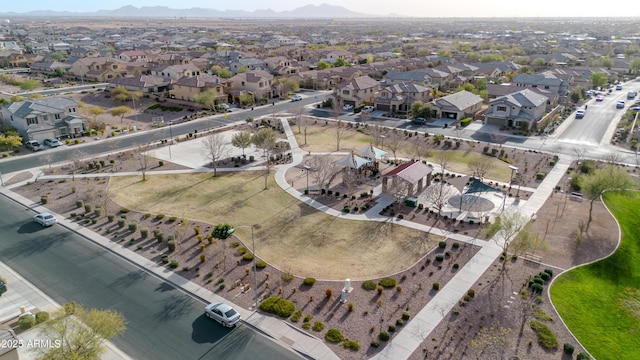 bird's eye view with a residential view