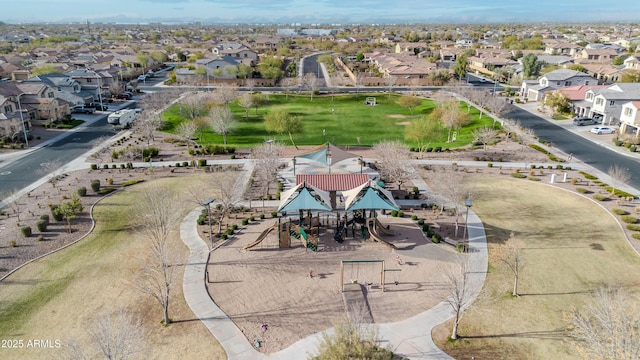 drone / aerial view with a residential view