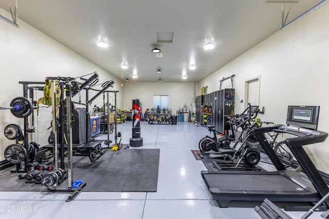 view of workout area