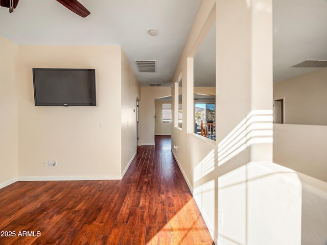 hall featuring hardwood / wood-style flooring