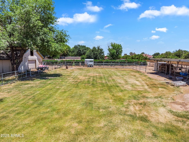 3887 E Via Del Rancho Rd, Gilbert, AZ 85298 - view of yard featuring an exterior structure and an outdoor structure