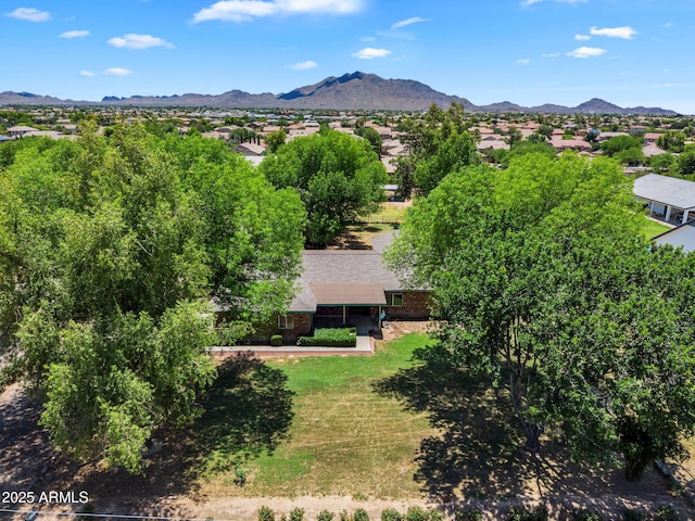 3887 E Via Del Rancho Rd, Gilbert, AZ 85298 - drone / aerial view of a mountain backdrop