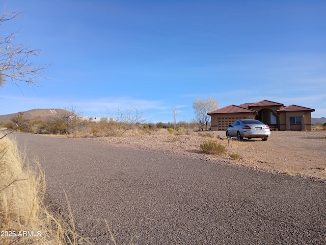 view of road featuring a mountain view