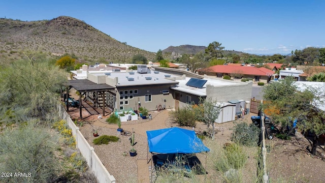 aerial view featuring a mountain view