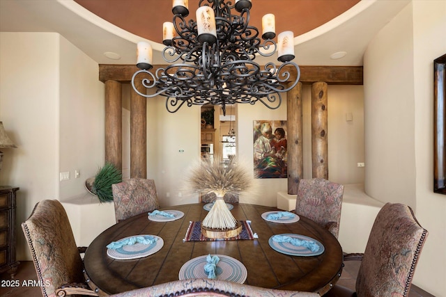 7731 E Soaring Eagle Way, Scottsdale, AZ 85266 - dining area with a chandelier