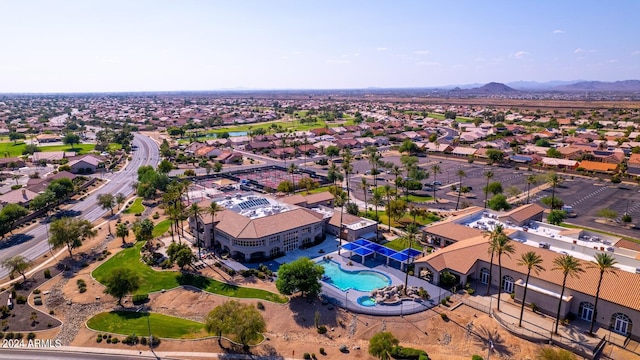 aerial view featuring a mountain view